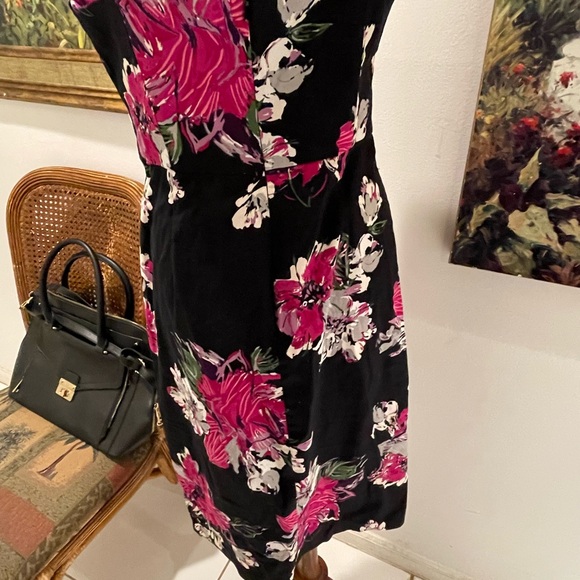 Donna Ricco Black and Pink Floral Dress - Picture 4 of 5